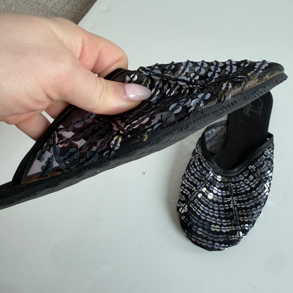 CL by Laundry Sequin Mesh Round Toe Flats - Picture 9 of 14